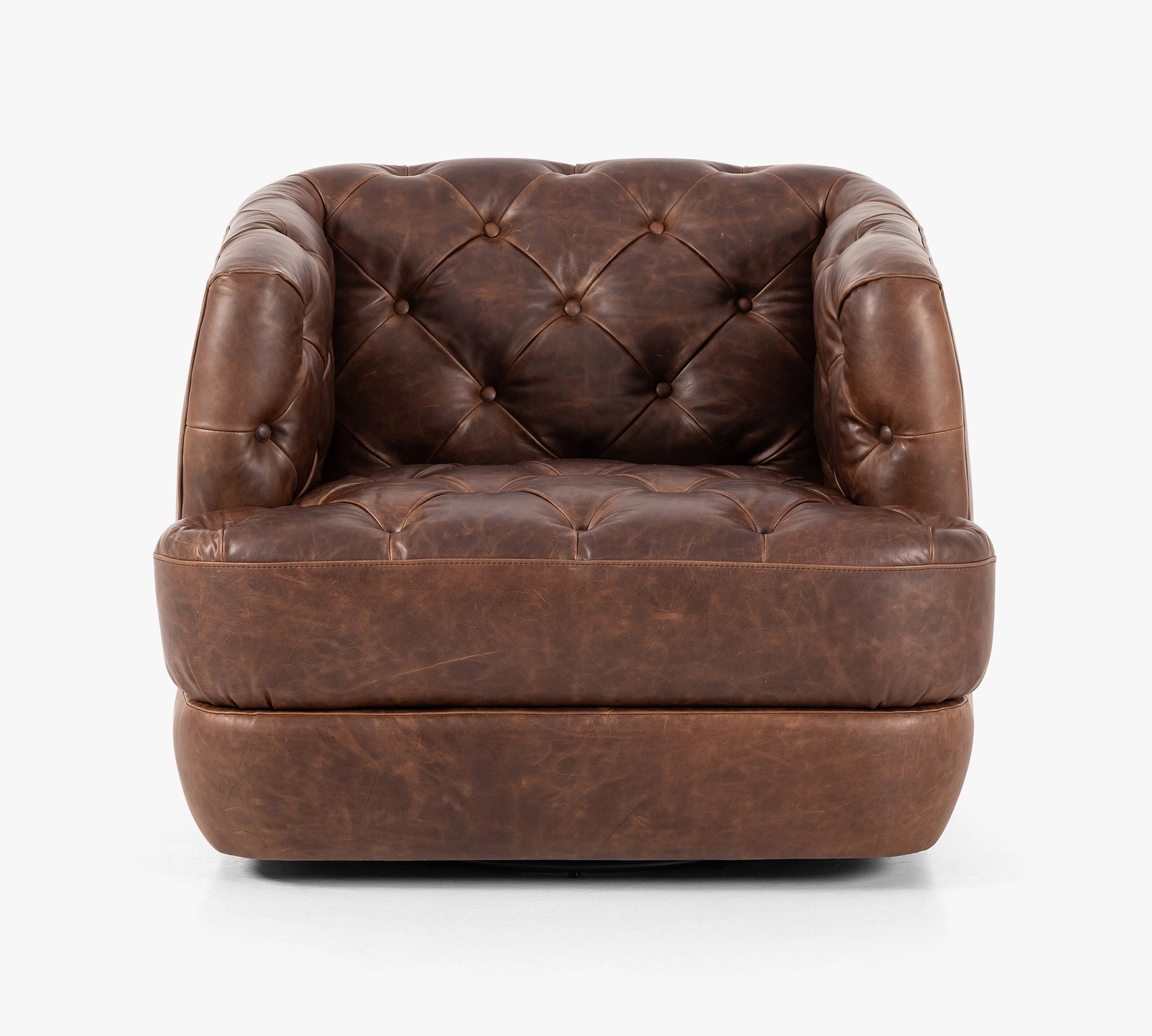 Hattie Leather Swivel Chair