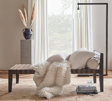 Woven Leather Daybed | Pottery Barn