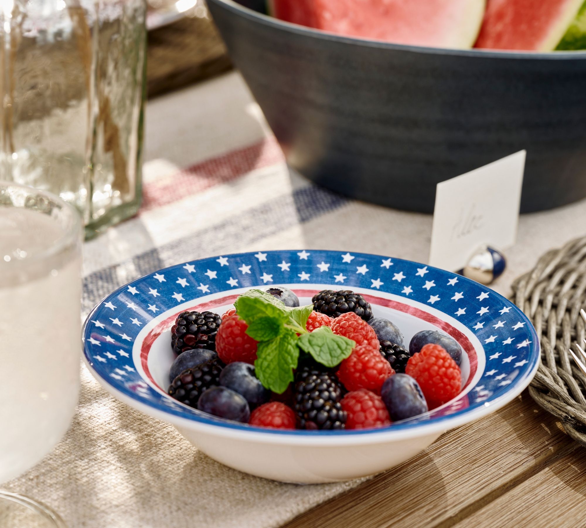 Cabana Americana Outdoor Melamine Cereal Bowls - Set of 4