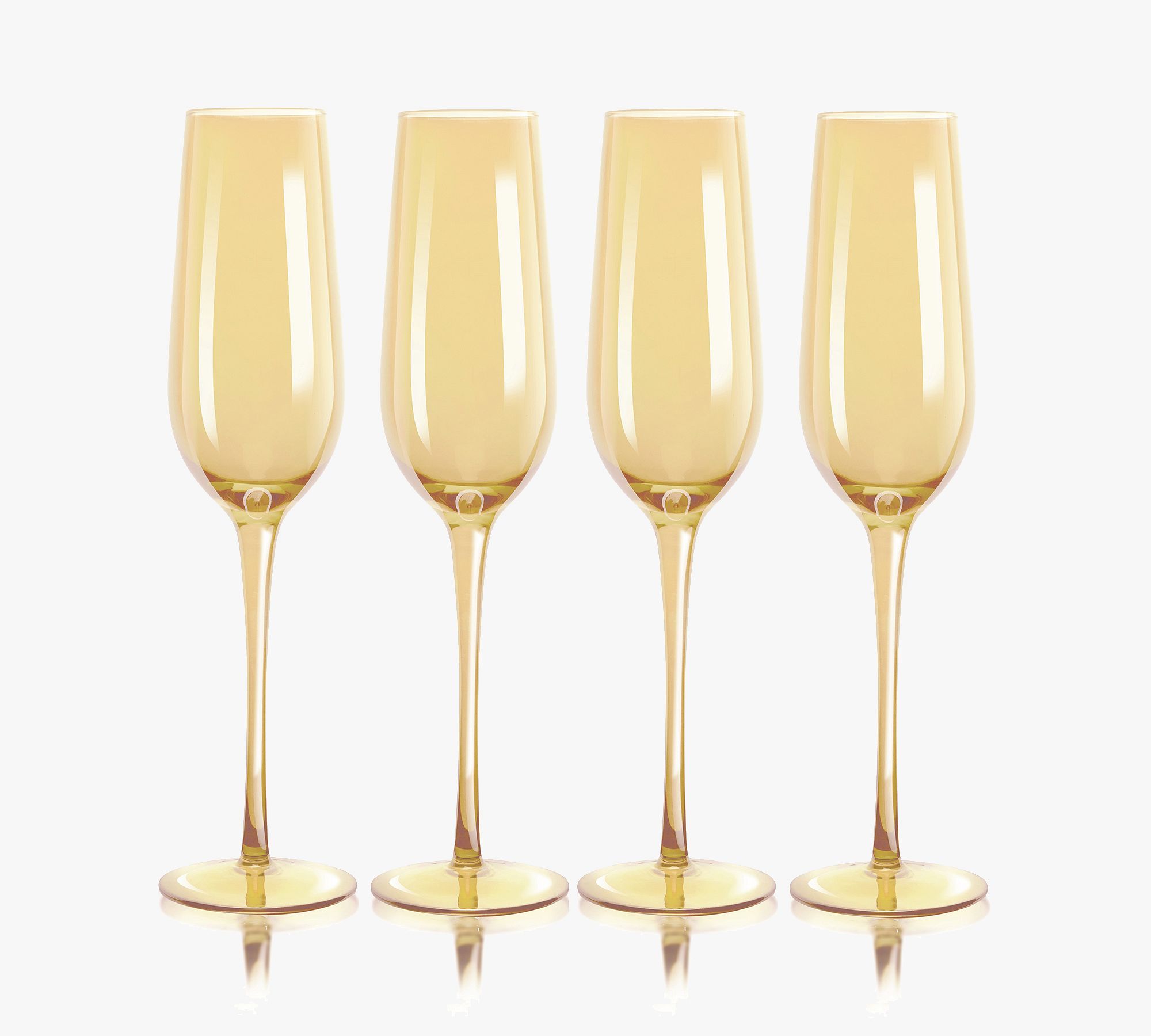 Flora Champagne Glasses, Set of 4