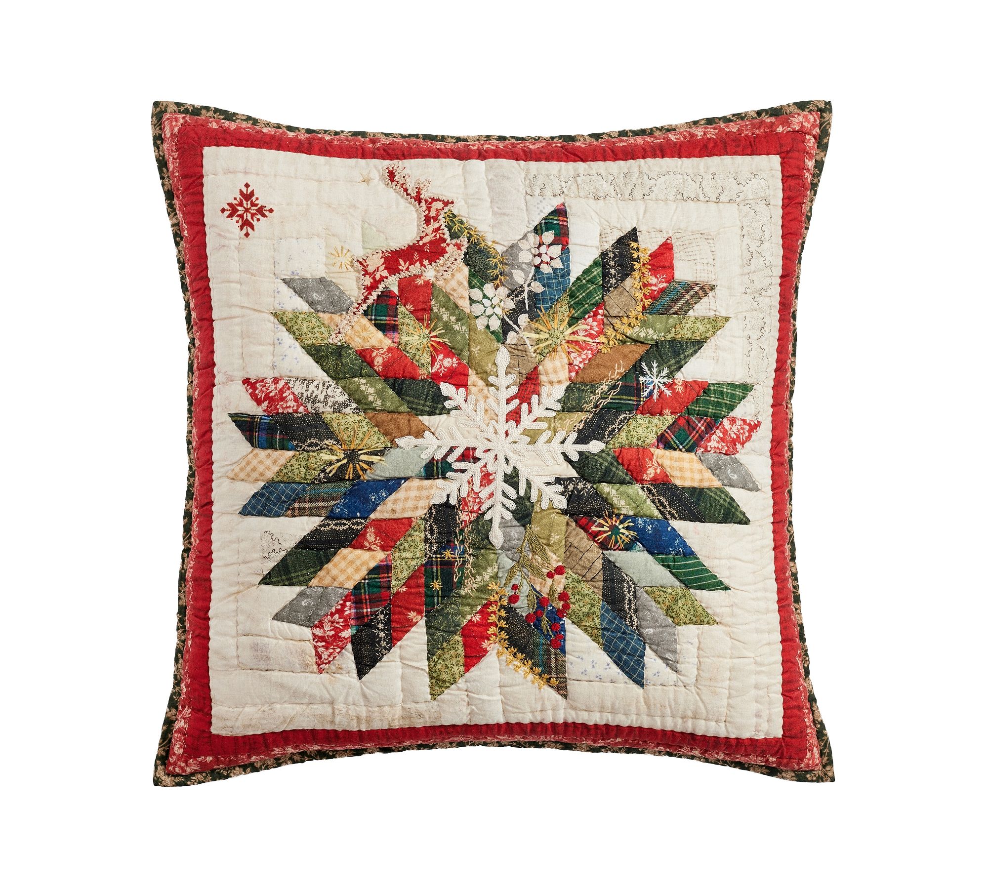 Winter Wreath Quilted Sham