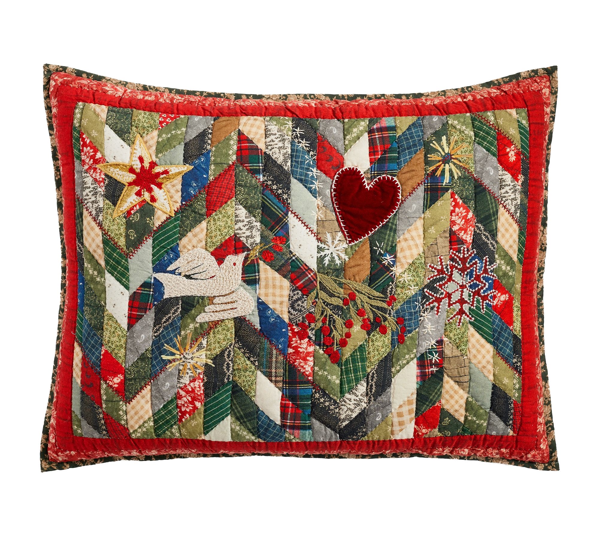 Winter Wreath Quilted Sham