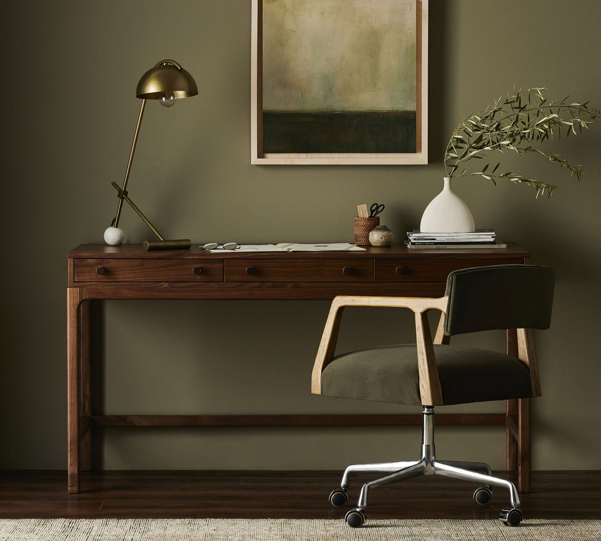 Zena Writing Desk with Drawers (60")