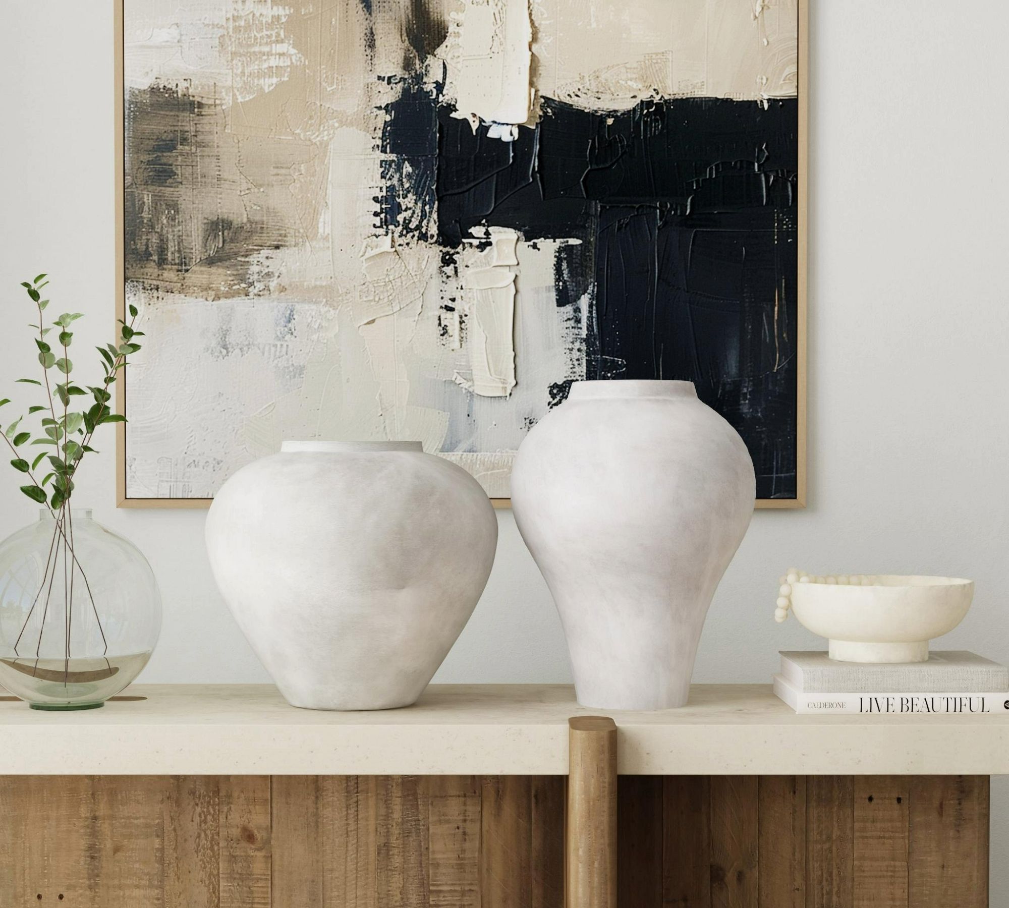 Naudia Round Concrete Vase