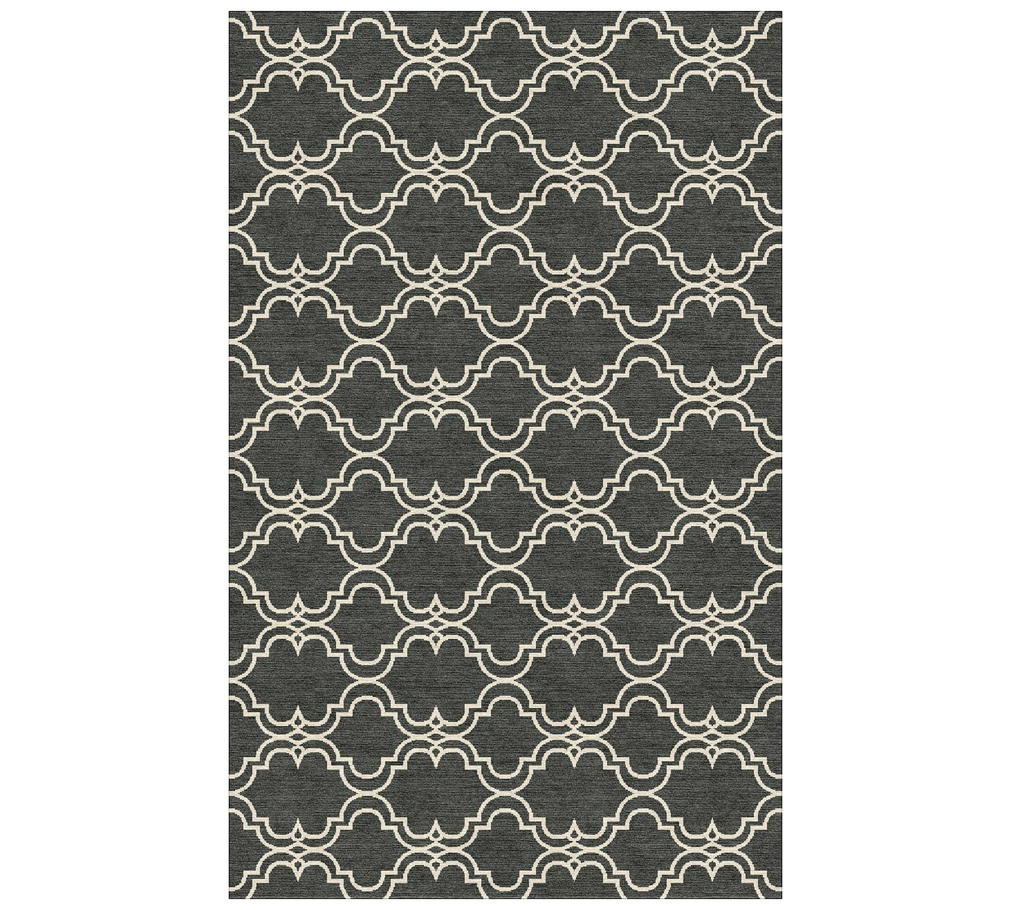 Scroll Tile Hand-Tufted Wool Rug