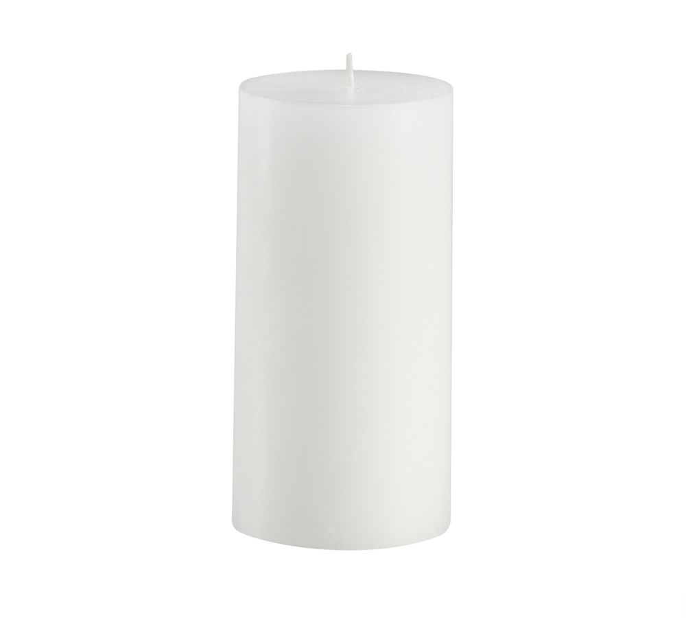 White Unscented Paraffin Wax Pillar Candle 3" x 6"