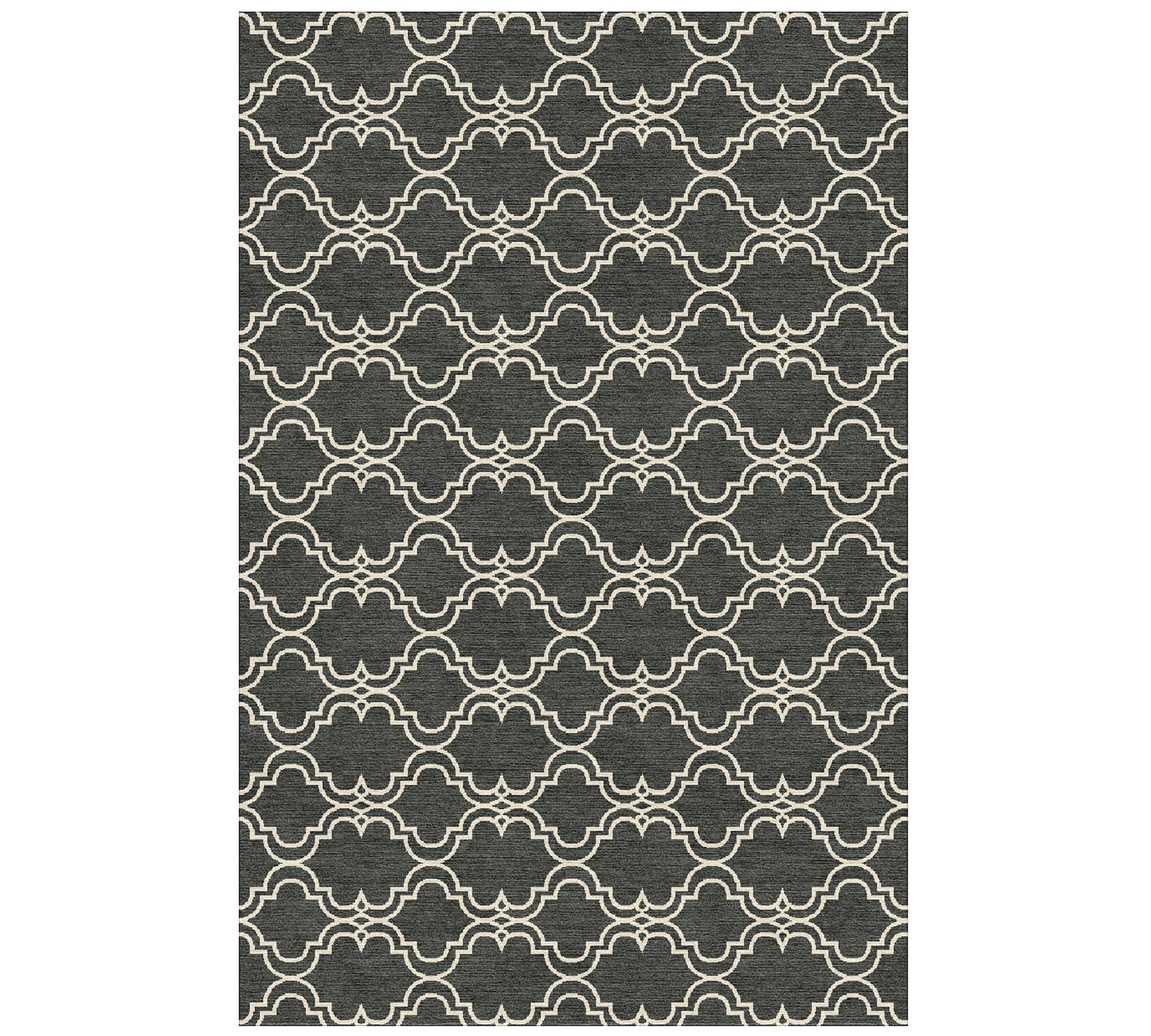 Scroll Tile Hand-Tufted Wool Rug