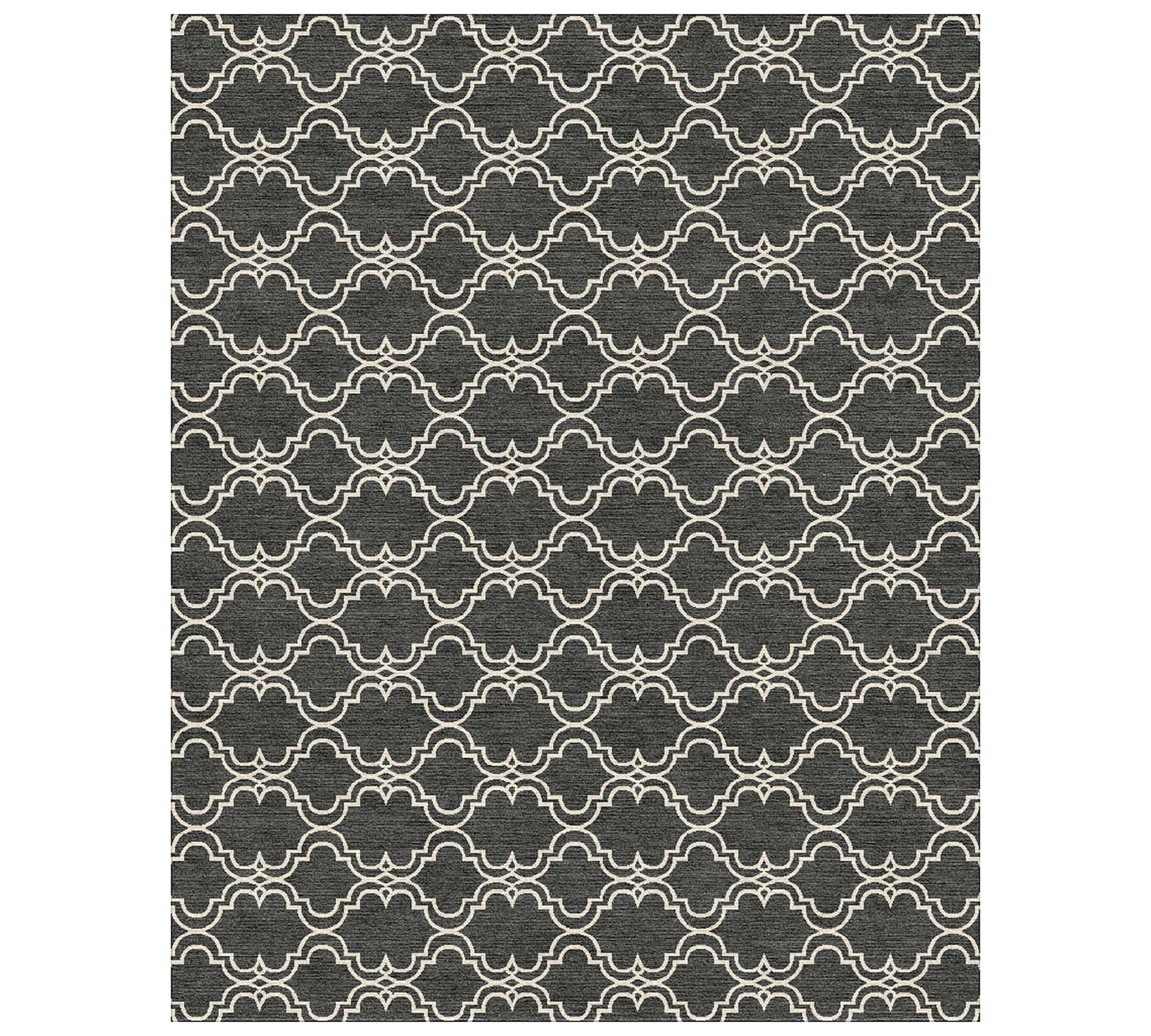 Scroll Tile Hand-Tufted Wool Rug