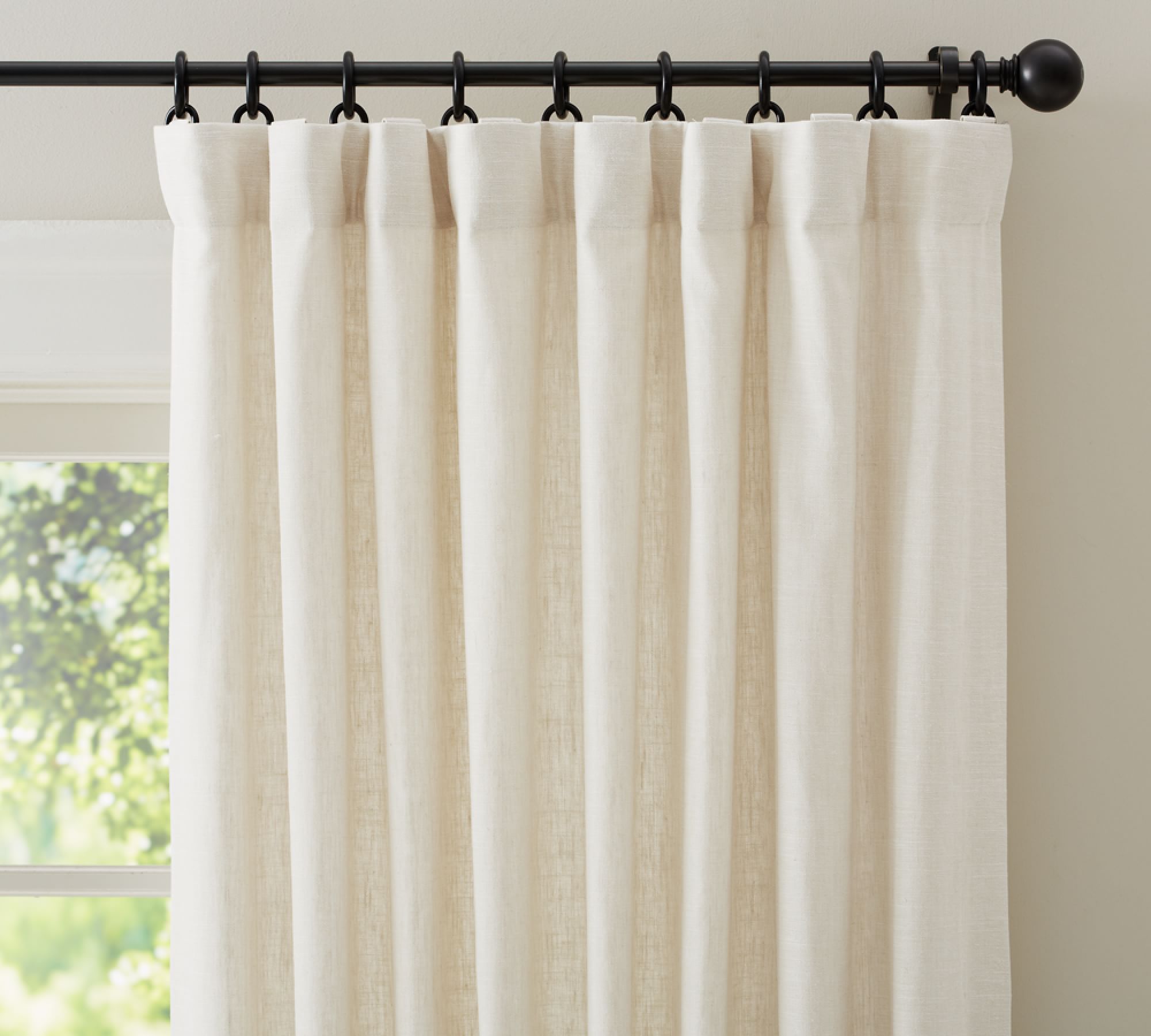 Open Box: Emery Linen/Cotton Rod Pocket Blackout Curtain