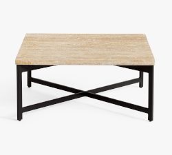 Lennox Square Travertine Coffee Table (31.5&quot;)