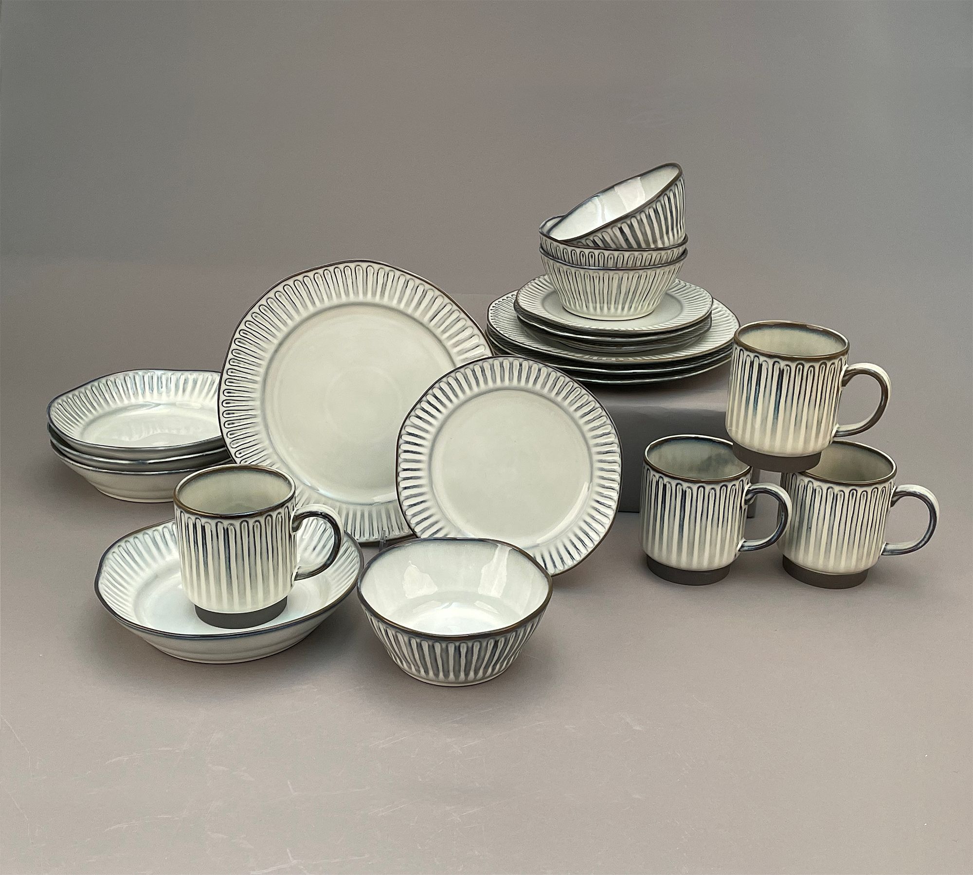 Colonnade Stoneware -Piece Dinnerware Set