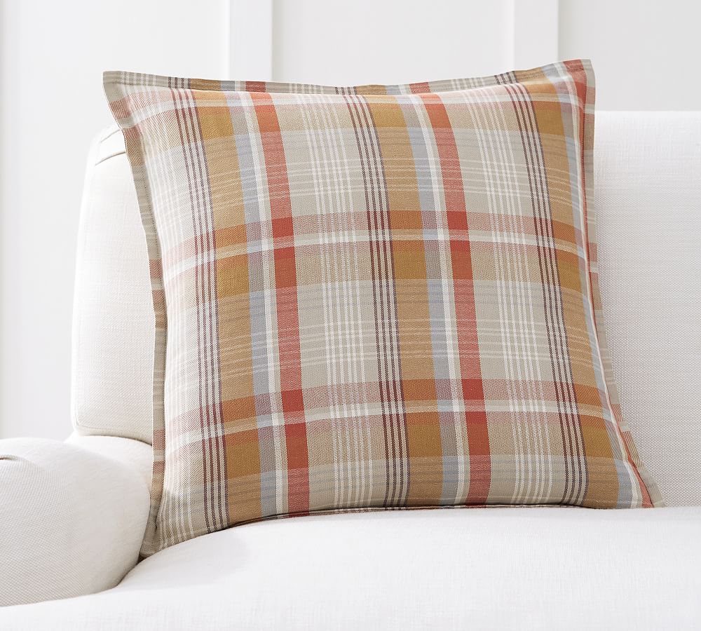 Pumpkin Plaid Decorative Pillow Covers Pottery Barn