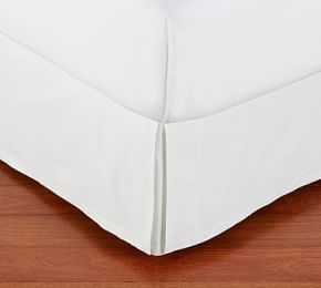 Jupette De Lit Pottery Barn En Coton Plissé - Couleur Crème Ivoire - Taille California King