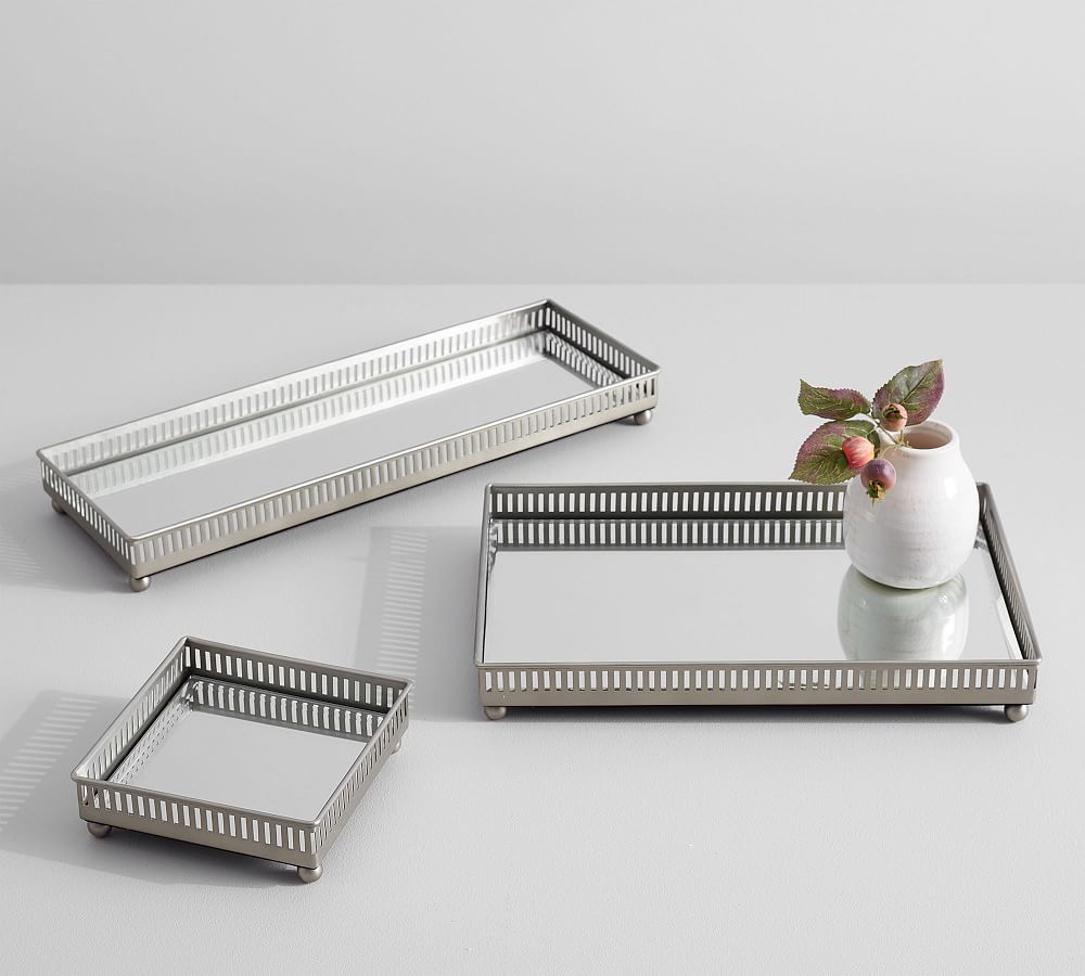 Mirrored Dresser-Top Trays