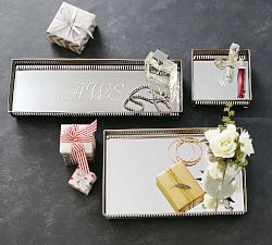 Mirrored Dresser-Top Trays