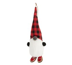 Gnome in Buffalo Plaid Hat Ornament