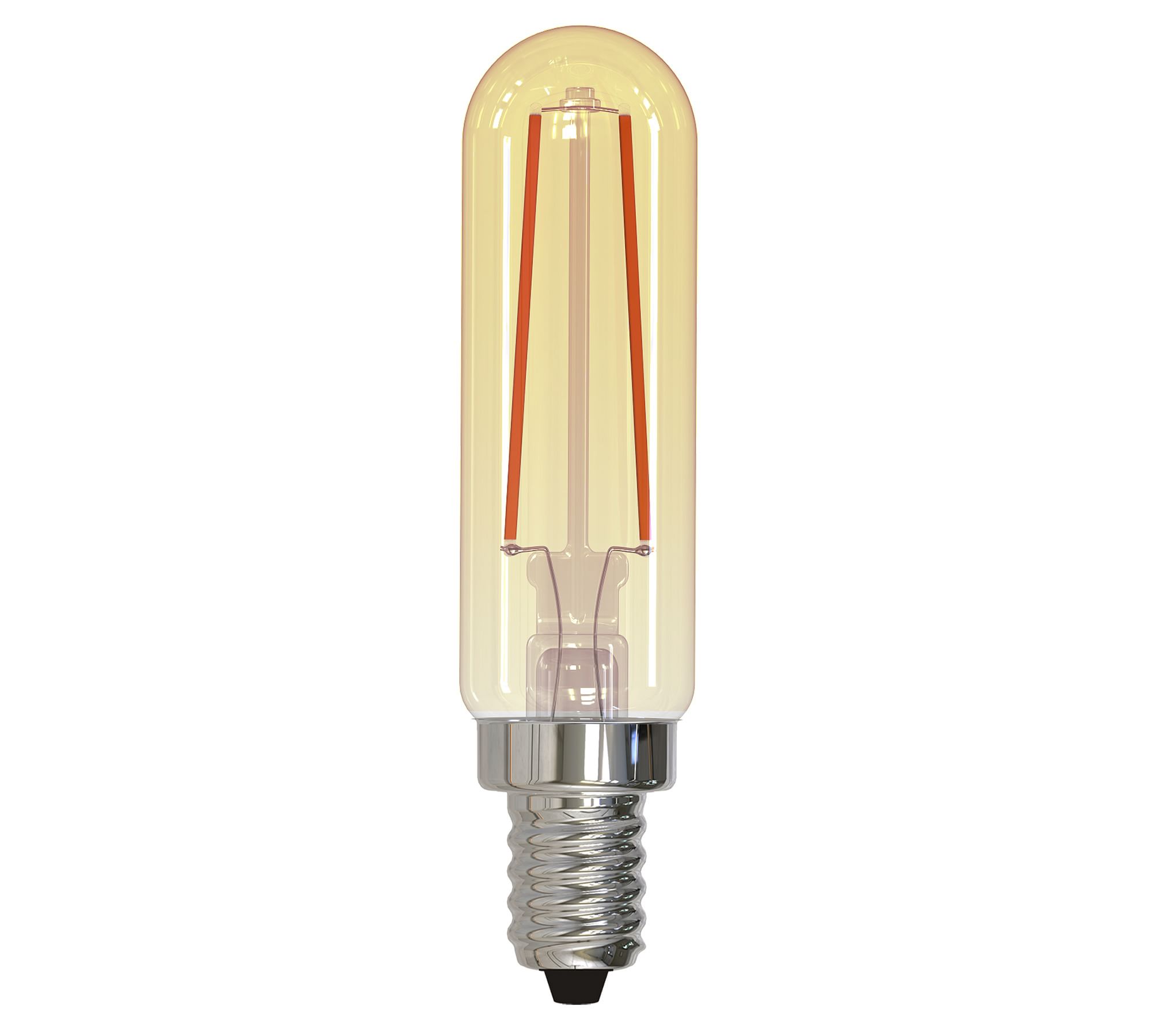 T6 Antique Filament Tube Candelabra LED Bulb - Pack of 4