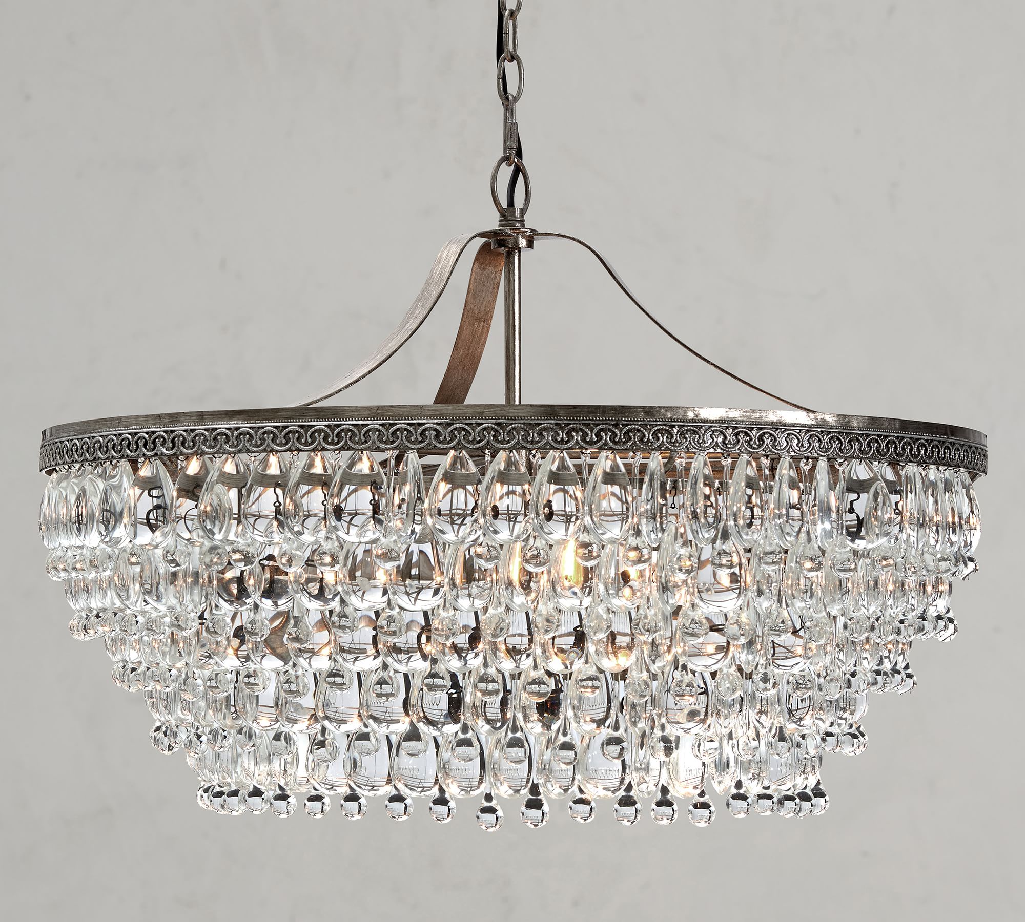 Clarissa Crystal Round Chandelier (19"-28")