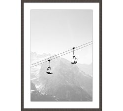 Ski Lift Diagonal Framed Print