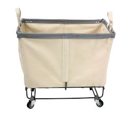 Large Rectangle Canvas Laundry Basket with Wheels