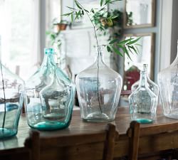 Vintage Glass Wine Bottle Vases