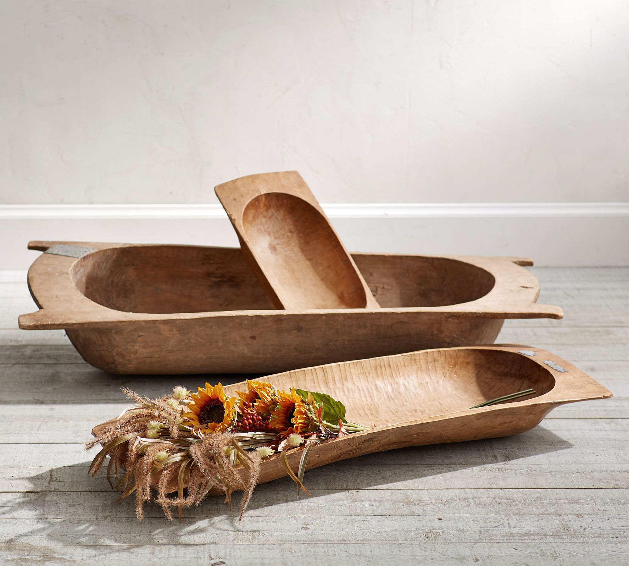 Antique and Unique Wooden Dough Bowls