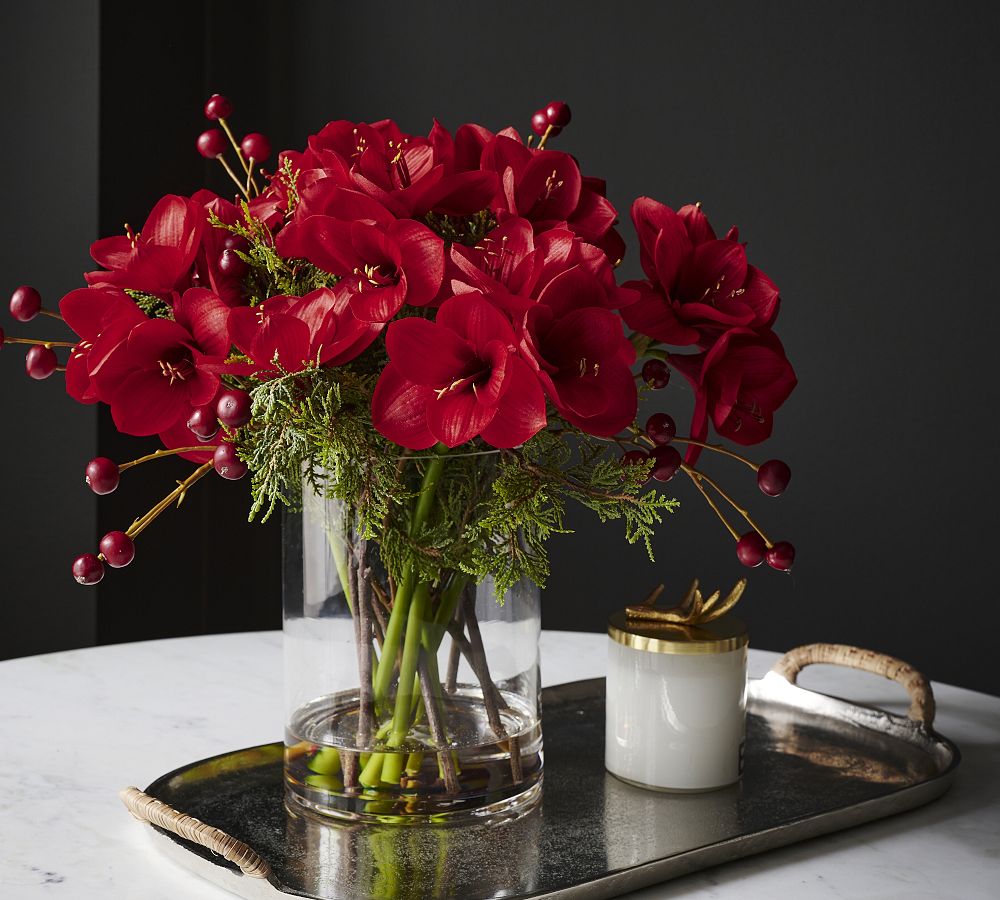 Faux Amaryllis Composed Arrangement