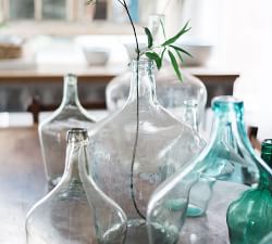 Vintage Glass Wine Bottle Vases