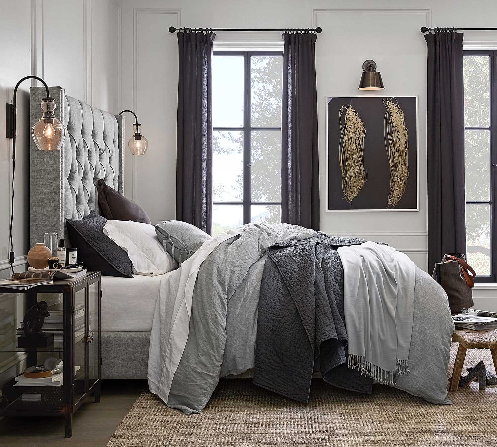 Belgian Flax Linen Duvet Cover with european shams