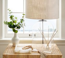 Aria Glass Dome Table Lamp (20&quot;-27&quot;)