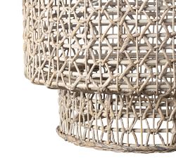 Open Weave Rattan Tiered Pendant (25&quot;)