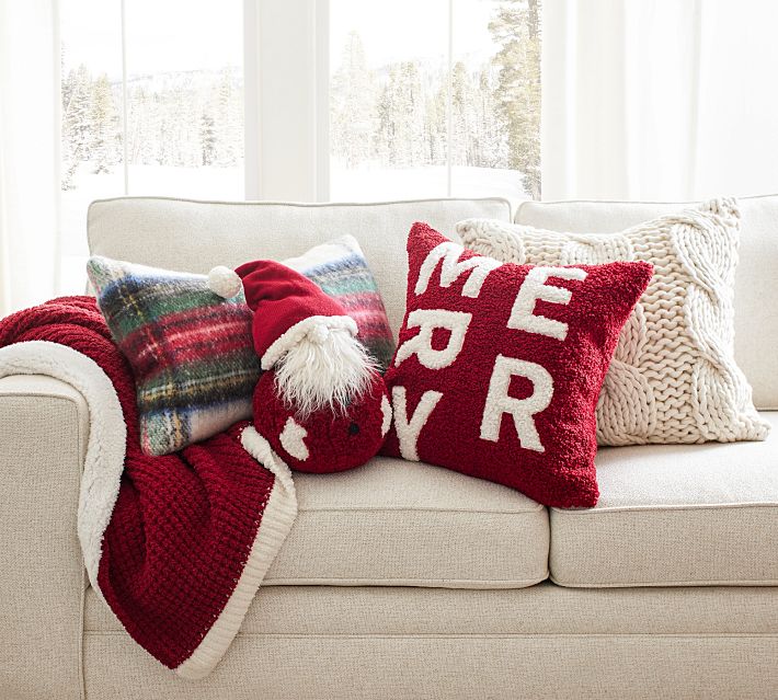 Pottery barn red pillows sale