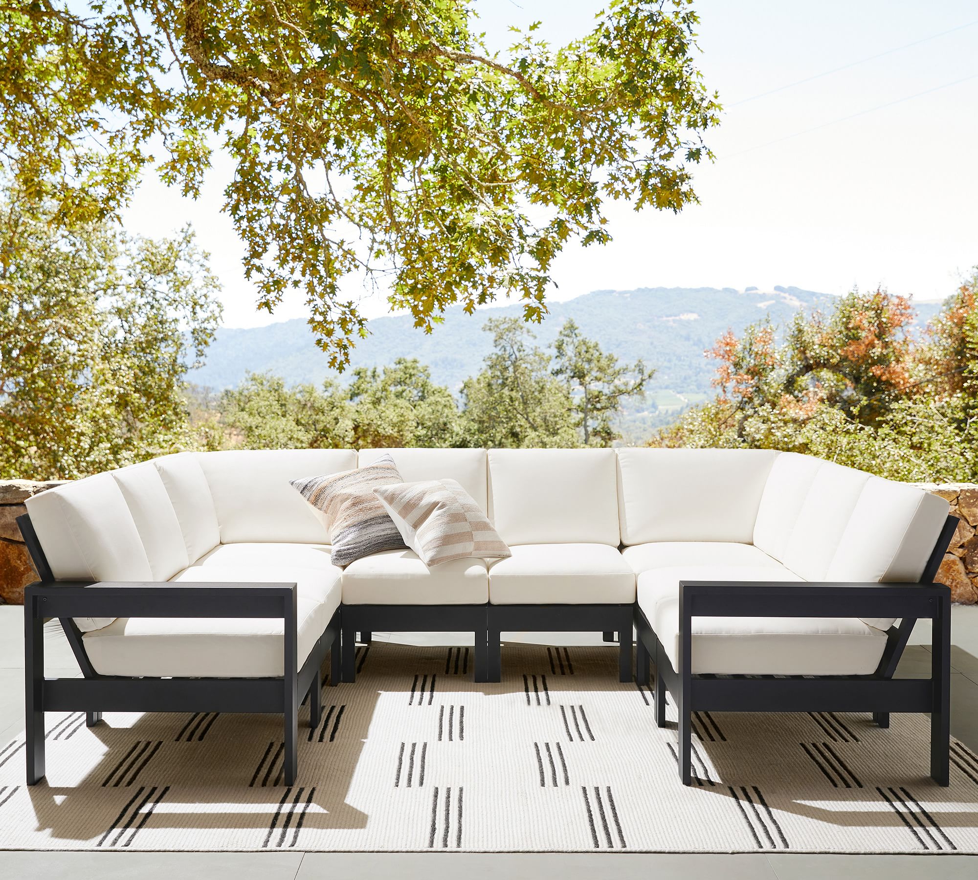 Outdoor sectional metal frame sale