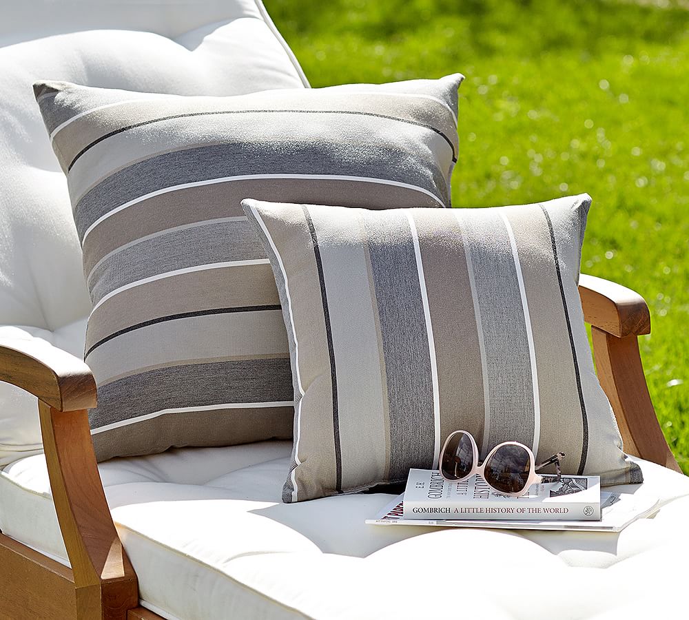 Sunbrella&#0174; Milano Striped Outdoor Pillow