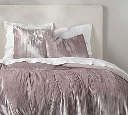 DUVET hotsell & shams- West Elm Crinkle Velvet Full/Queen Duvet Cover & Shams