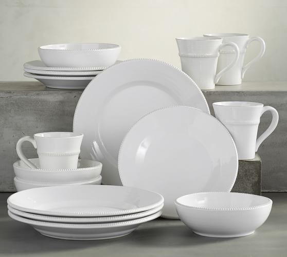 Emma Beaded Stoneware Dinnerware Sets Pottery Barn