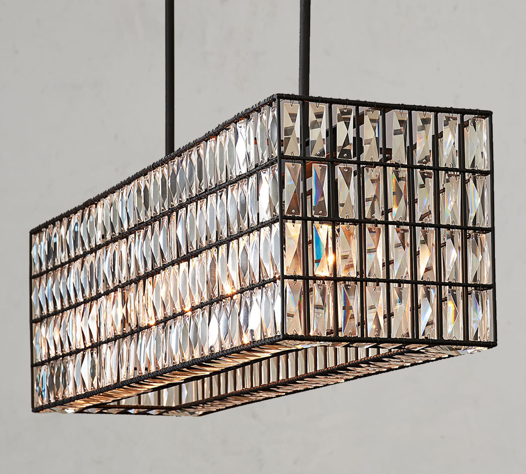 Adeline Crystal Rectangular Chandelier