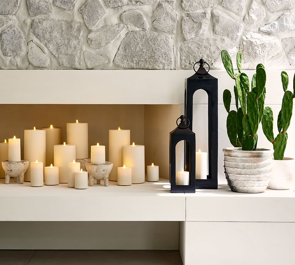 Premium Flickering Flameless Outdoor Pillar Candle