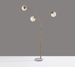 Laguna 3-Arm Marble Arc Floor Lamp (80&quot;)