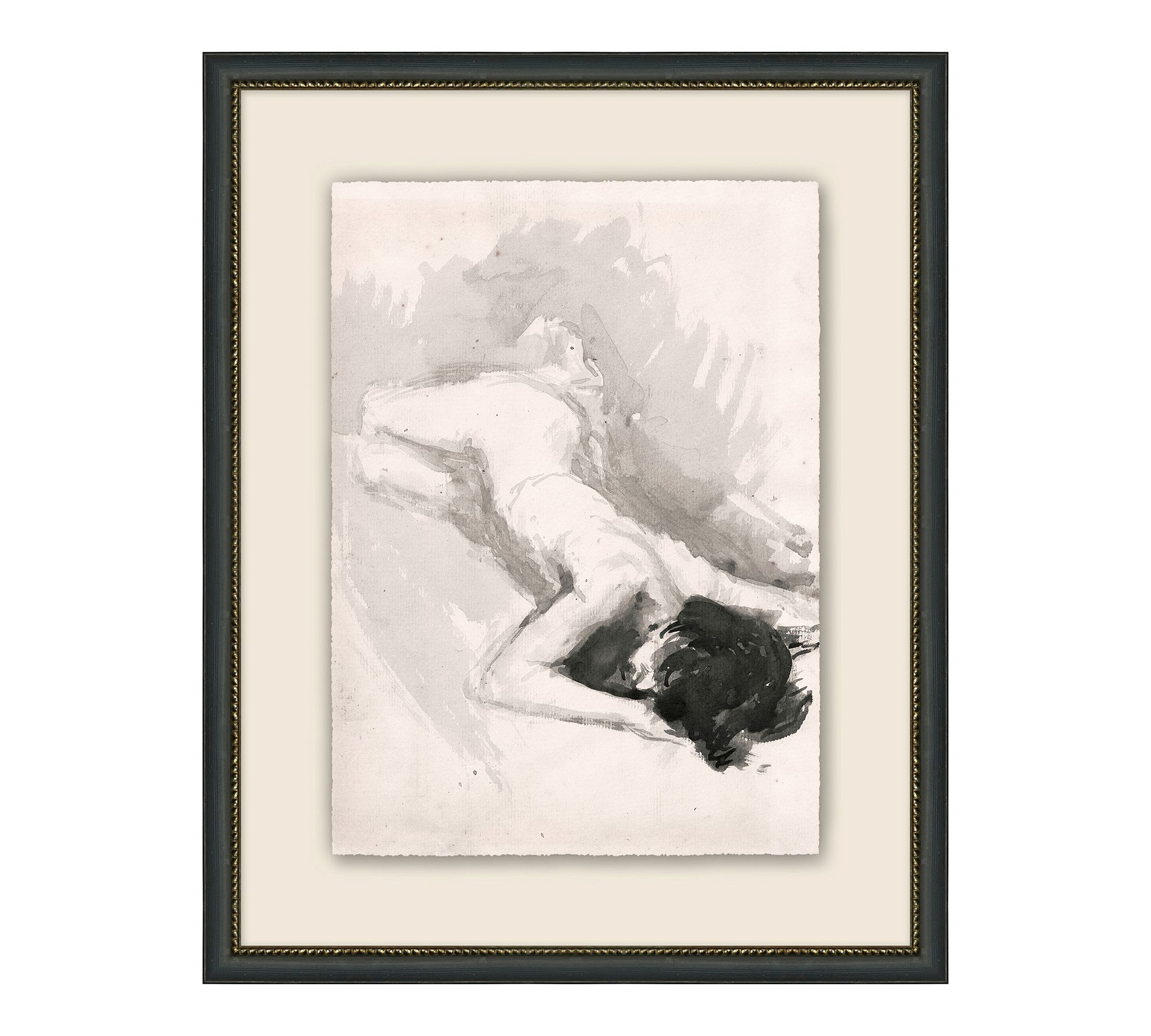 Gestural Slumber Framed Print