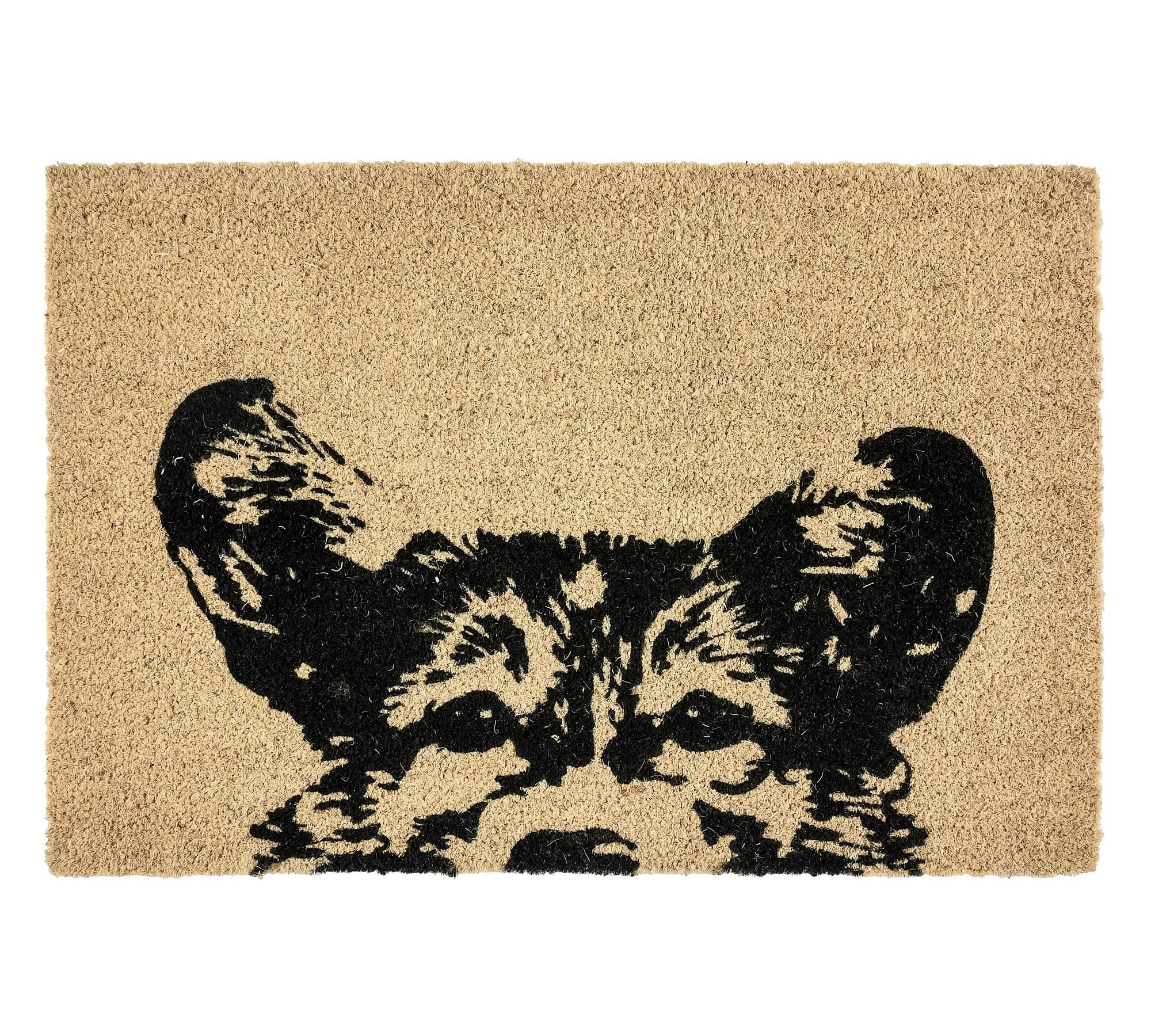 Peeking Dog Doormat