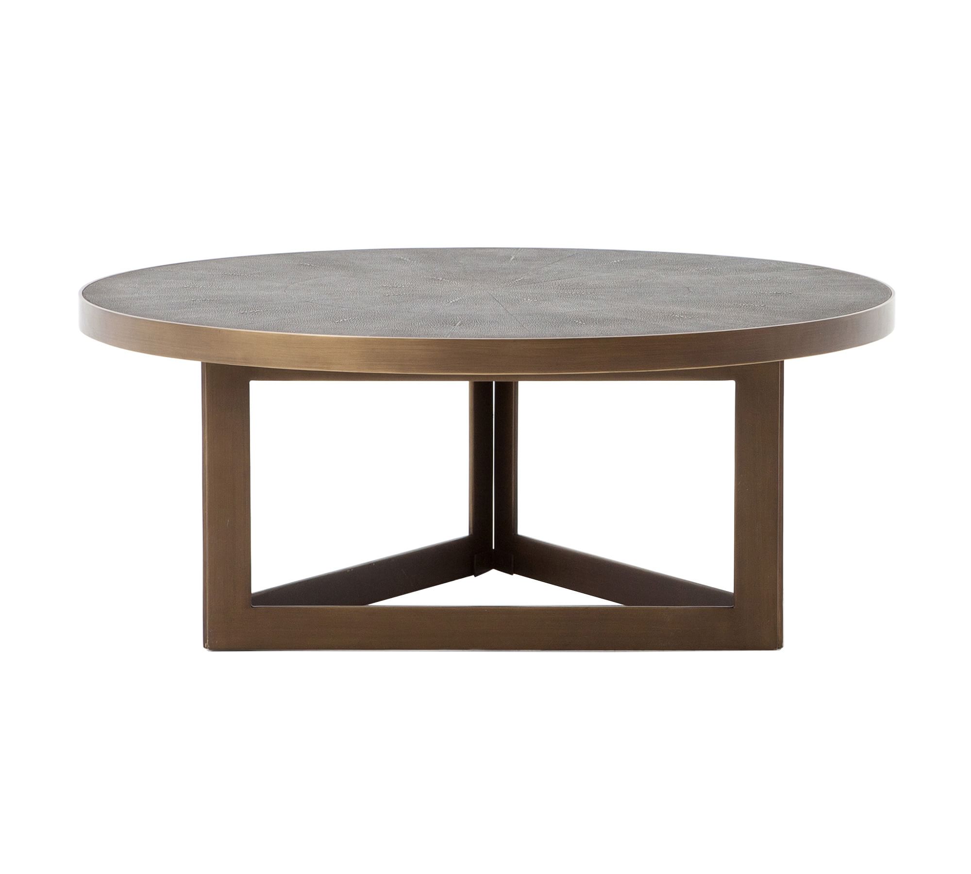 Sillers Round Shagreen Coffee Table (38")