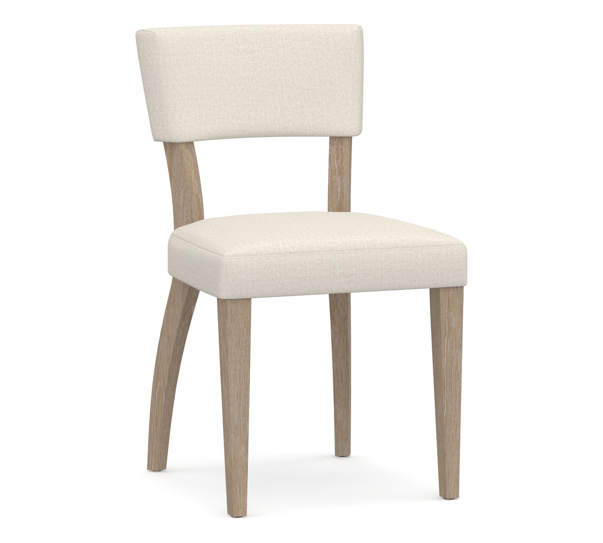 Open Box: Payson Upholstered Dining Side Chair, Seadrift Leg, Performance Heathered Tweed Ivory