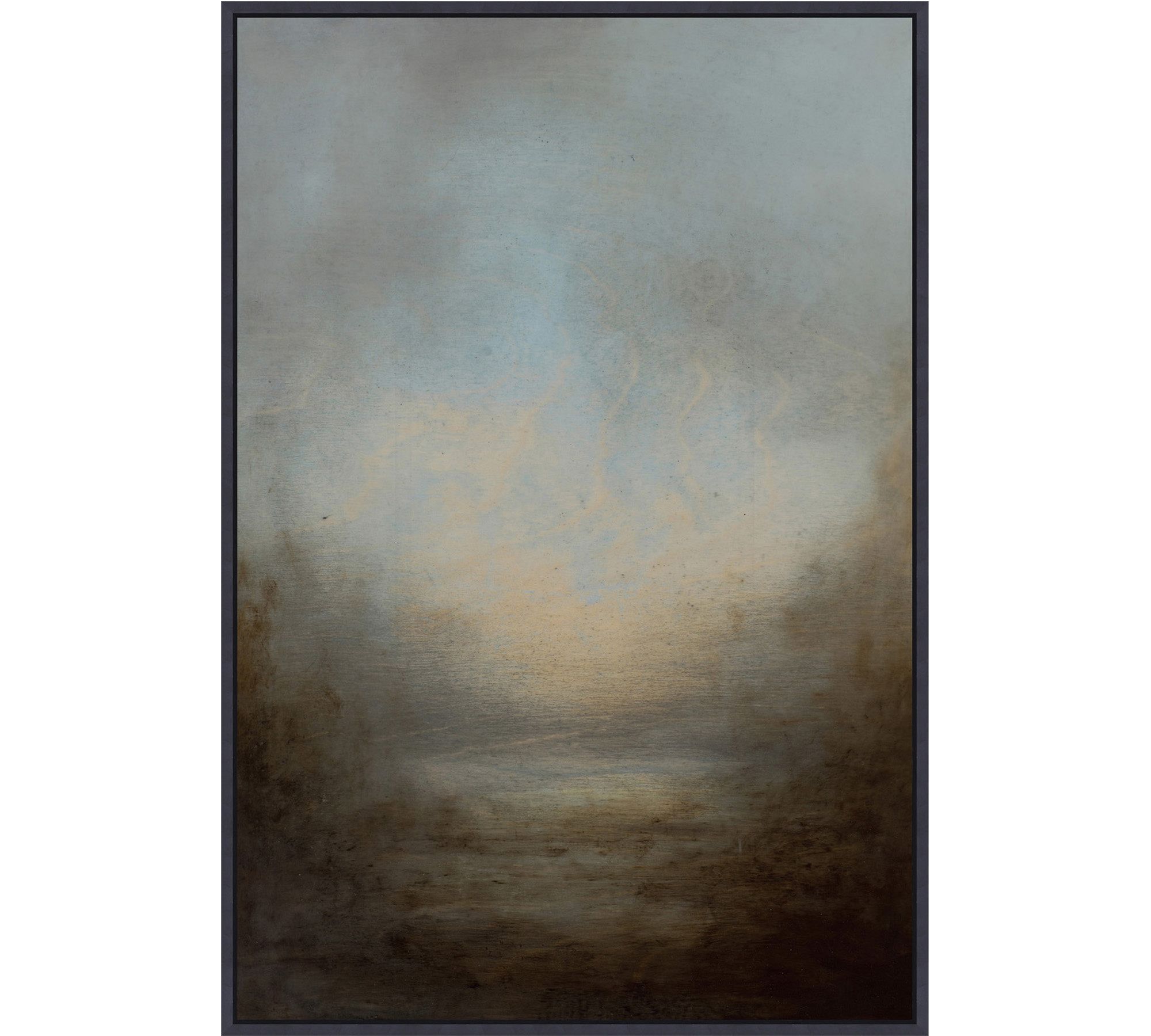 Narrow Mist Framed Canvas