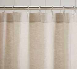 NWT Pottery Barn authentic Mini Stripe Ruffle Shower Curtain