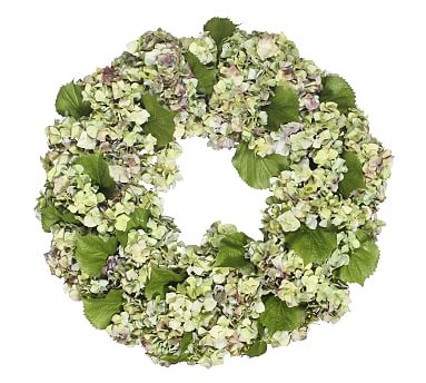 Faux Mixed Hydrangea Wreath | Pottery Barn