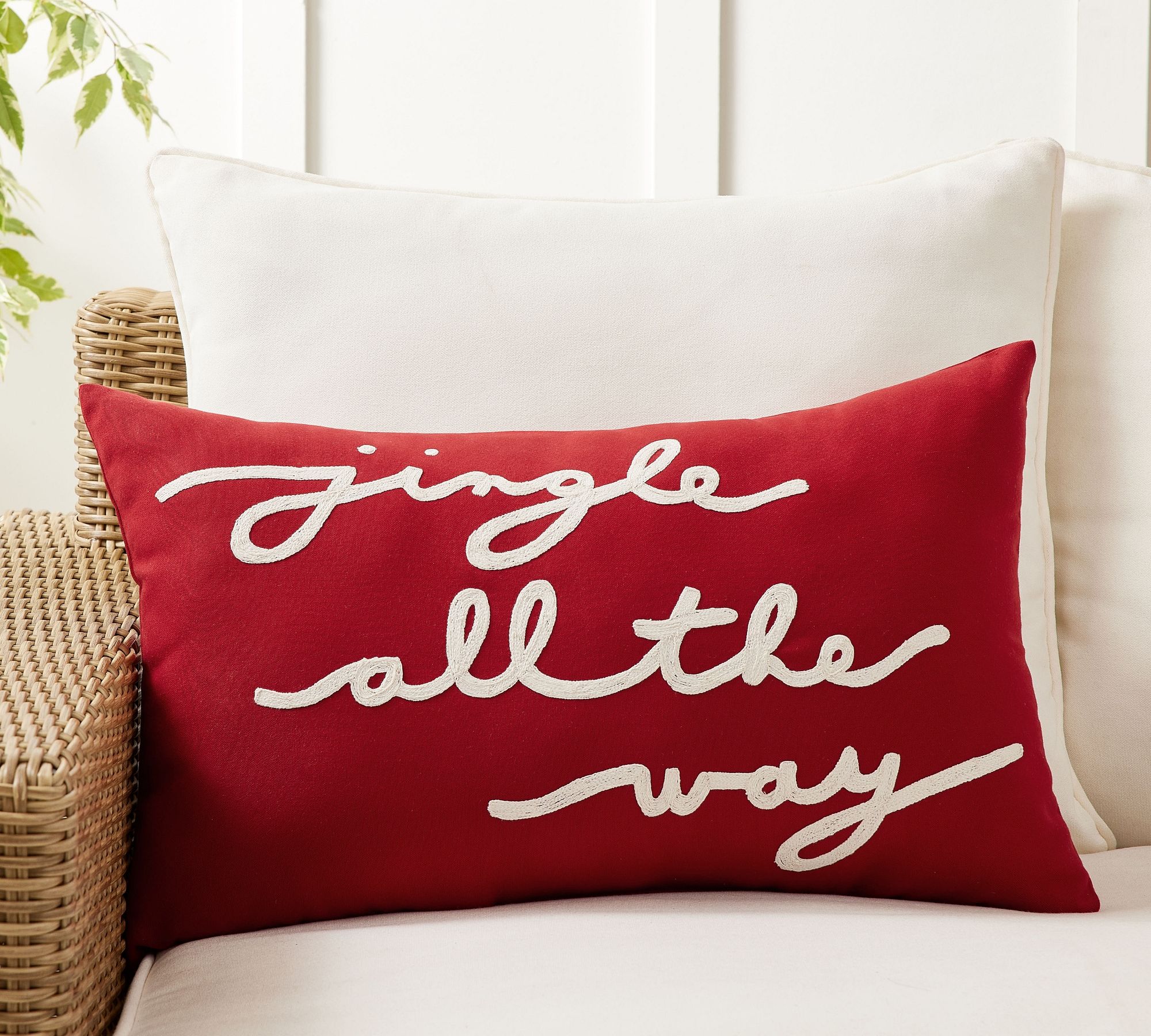 Jingle All The Way Outdoor Lumbar Pillow