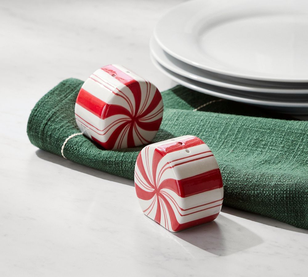 Peppermint Salt &amp; Pepper Shakers