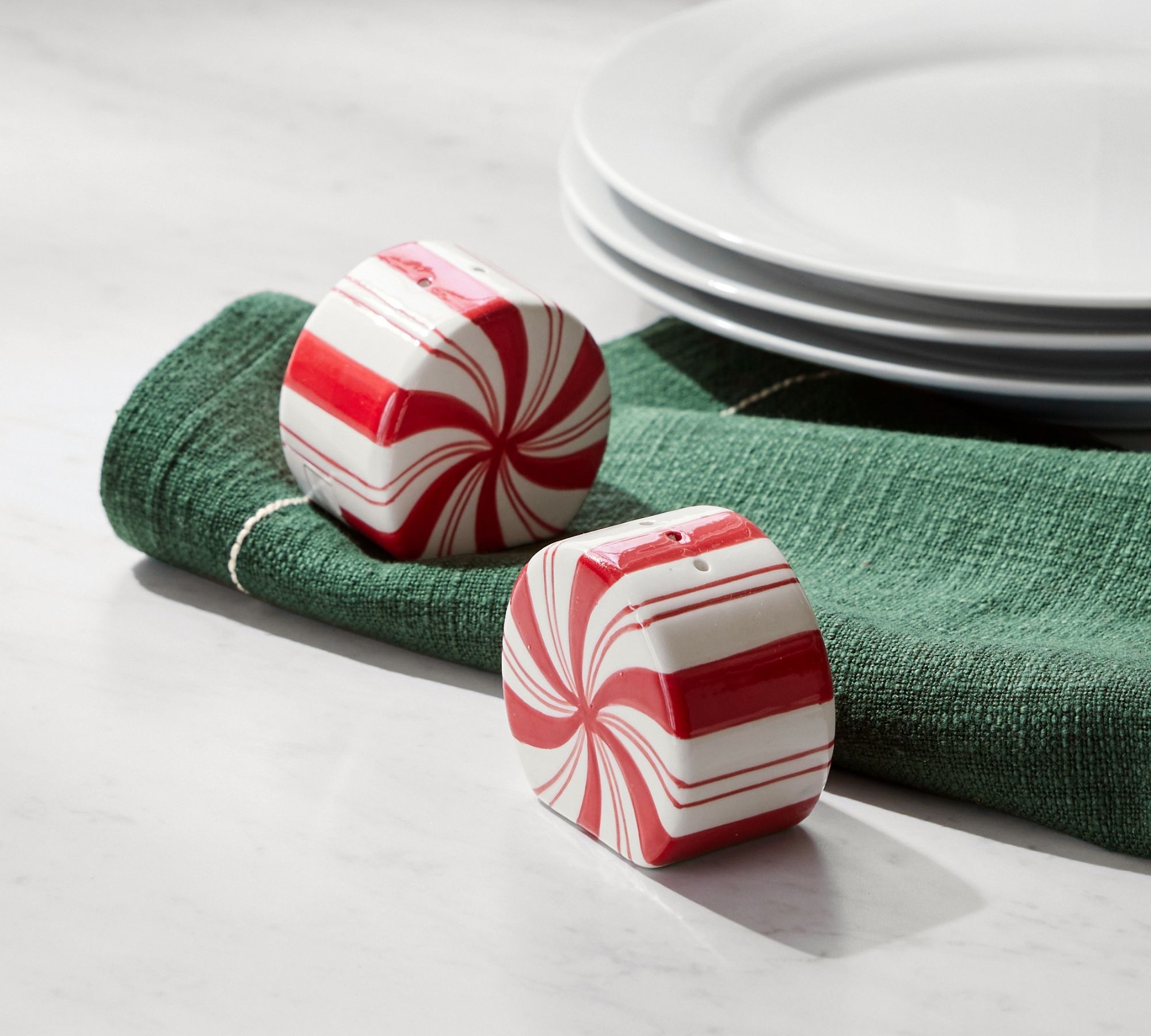 Peppermint Salt & Pepper Shakers