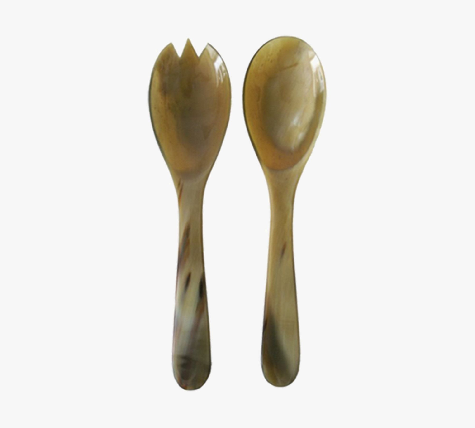 Horn Handcrafted Serving Utensils - Set of 2